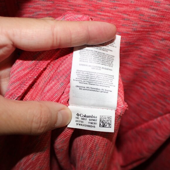 Columbia Outerspaced™ III Full Zip Sweater Top Peach Heathered UPF 50 Omni-Shade - Picture 6 of 8